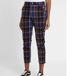 HOLLISTER California size XL ULTRA HIGH RISE FIT 32" WAIST PLAID CROP PANTS